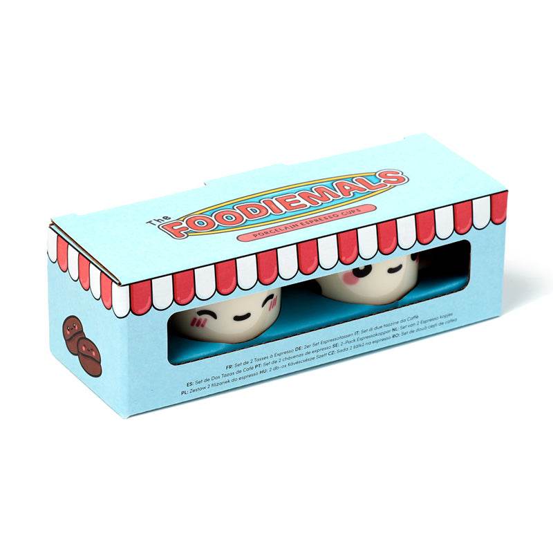 Foodiemals Set of 2 Porcelain Espresso Cups - Gift Arch