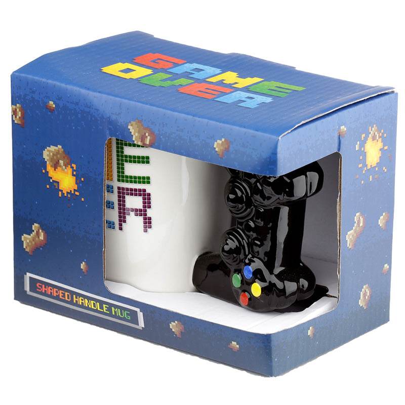 GAME OVER Game Controller Ceramic Shaped Handle Mug - Gift Arch