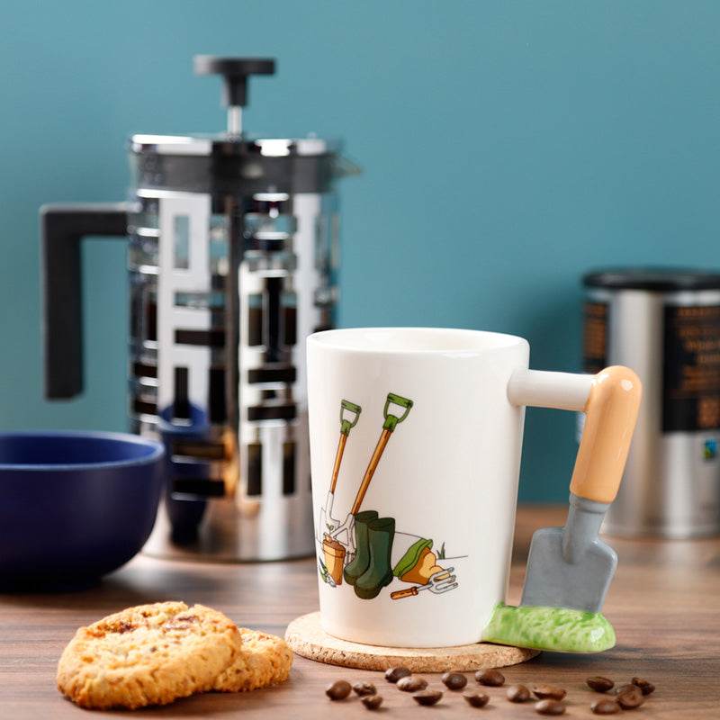 Garden Trowel Ceramic Shaped Handle Mug - Gift Arch