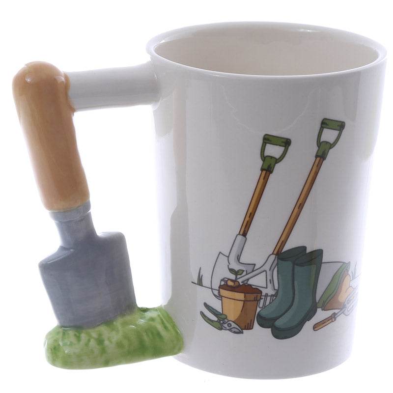 Garden Trowel Ceramic Shaped Handle Mug - Gift Arch