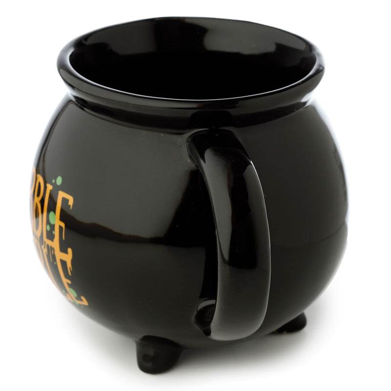 Hubble Bubble Black Cauldron Ceramic Shaped Mug - Gift Arch