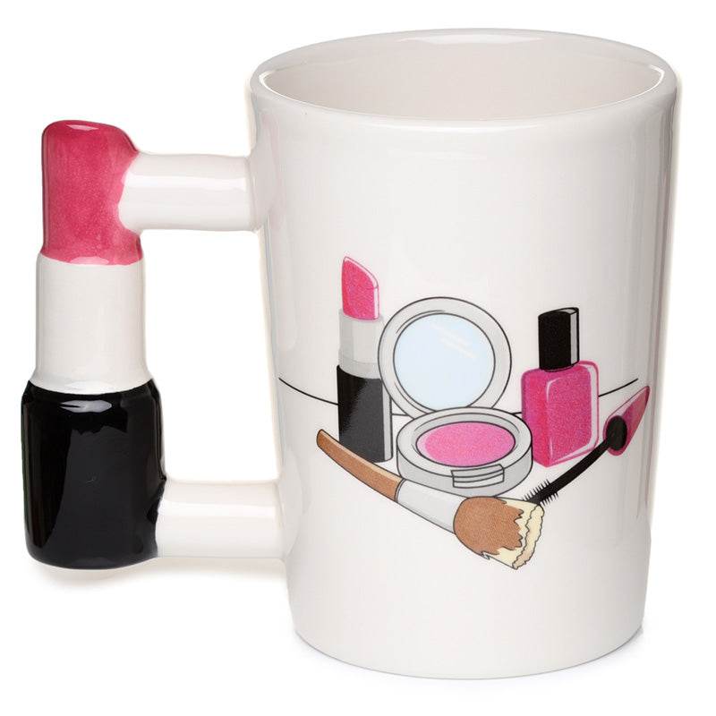 Lipstick Ceramic Shaped Handle Mug - Gift Arch