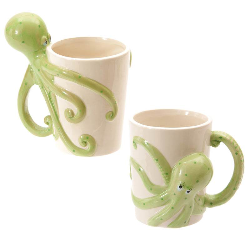 Lisa Parker Octopus Ceramic Shaped Handle Mug - Gift Arch