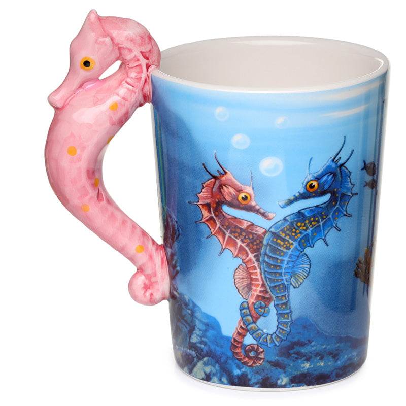 Lisa Parker Seahorse Ceramic Shaped Handle Mug - Gift Arch