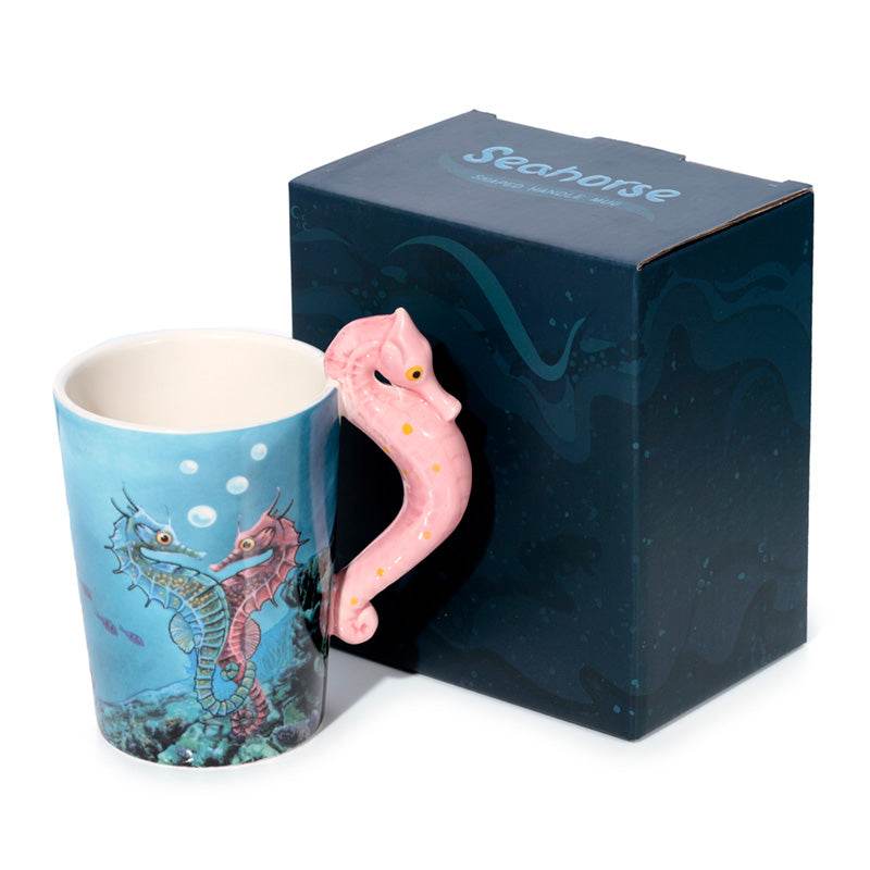 Lisa Parker Seahorse Ceramic Shaped Handle Mug - Gift Arch