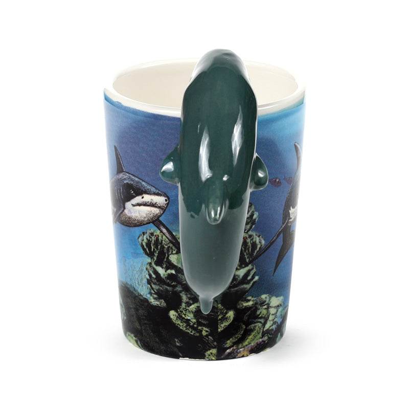 Lisa Parker Shark Ceramic Shaped Handle Mug - Gift Arch