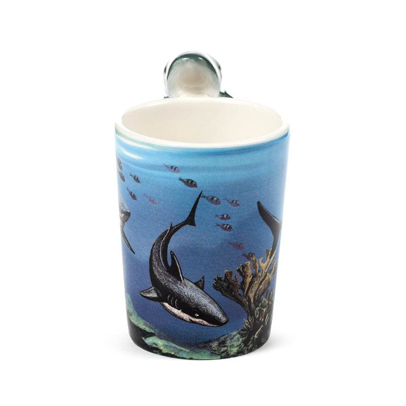 Lisa Parker Shark Ceramic Shaped Handle Mug - Gift Arch