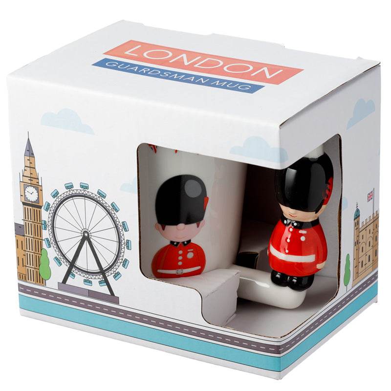 London Guardsman Figure Ceramic Shaped Handle Mug - Gift Arch