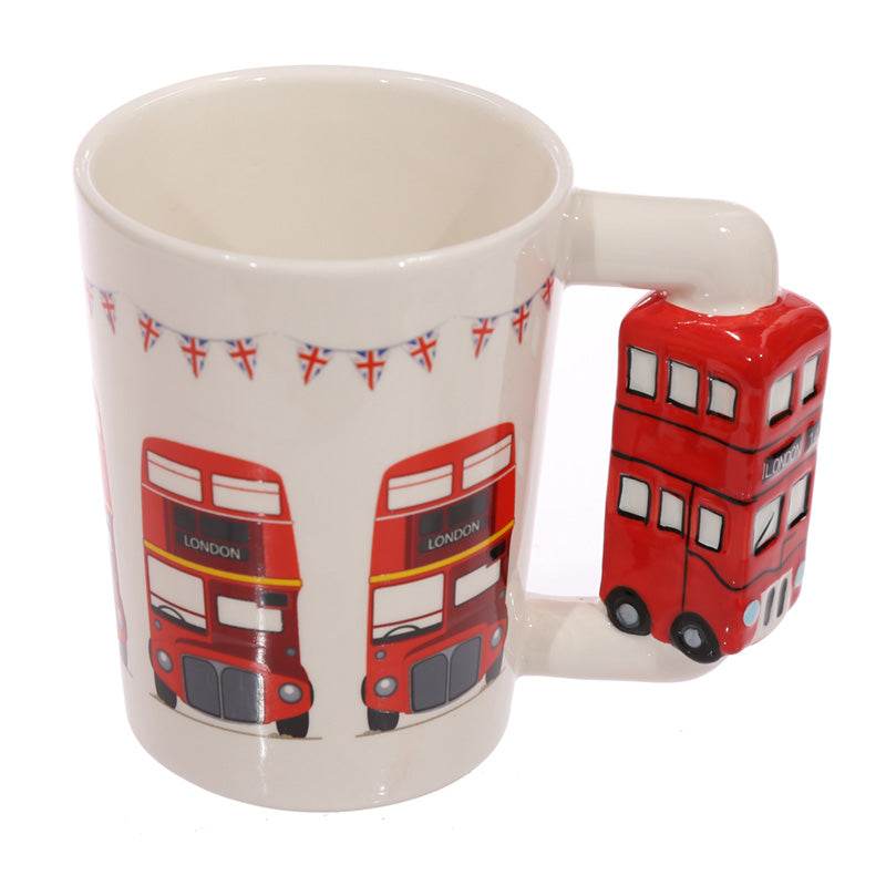 London Icons Red Routemaster Bus Ceramic Shaped Handle Mug - Gift Arch