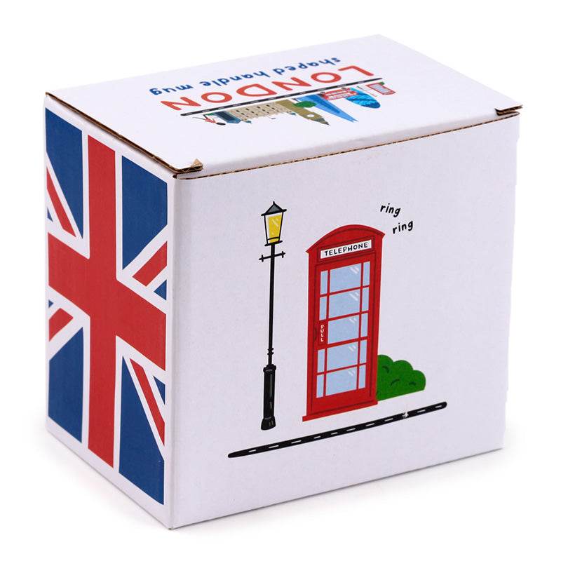 London Icons Red Telephone Box Ceramic Shaped Handle Mug with Decal - Gift Arch