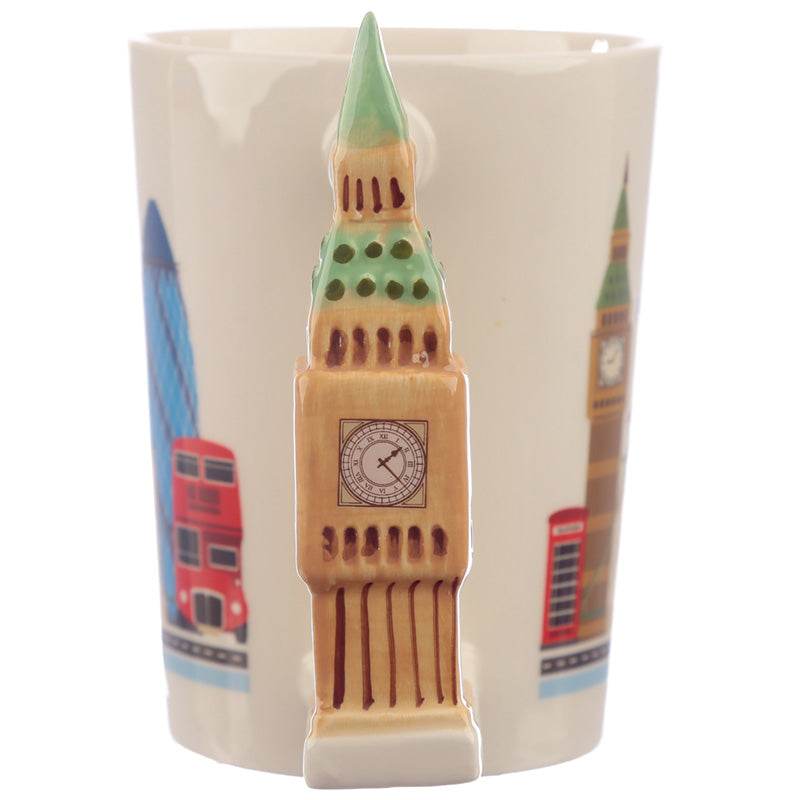 London Souvenir Big Ben Ceramic Shaped Handle Mug - Gift Arch