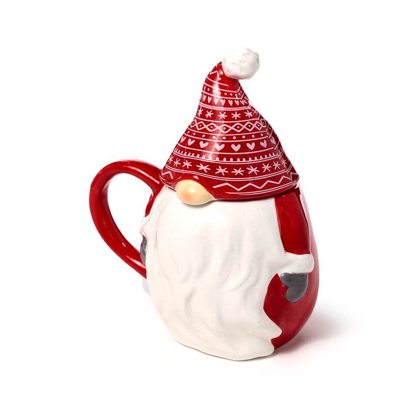 Scandi Christmas Gonk Ceramic Lidded Mug - Gift Arch