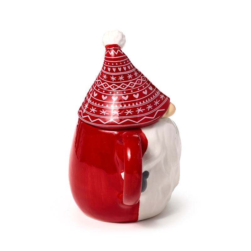 Scandi Christmas Gonk Ceramic Lidded Mug - Gift Arch