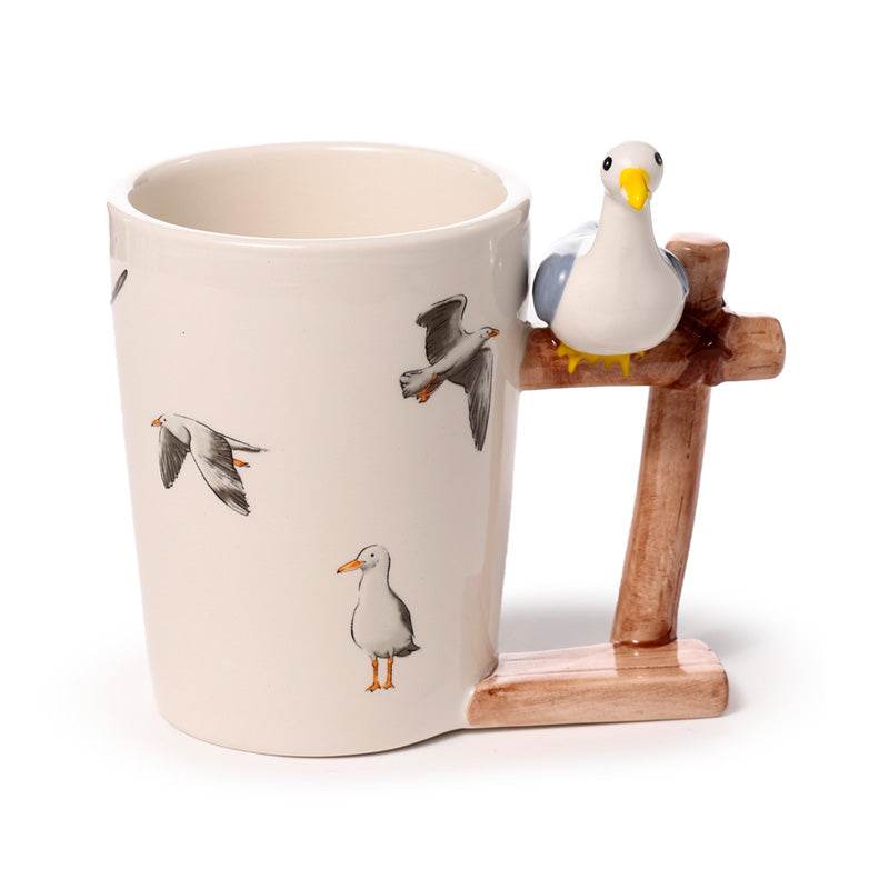 Seagull Buoy Ceramic Shaped Handle Mug - Gift Arch