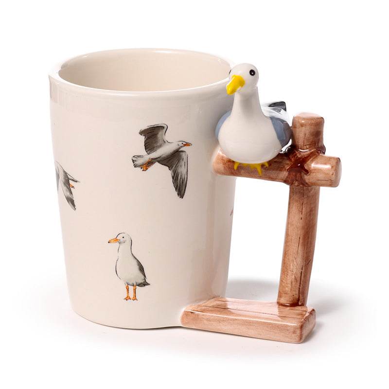 Seagull Buoy Ceramic Shaped Handle Mug - Gift Arch