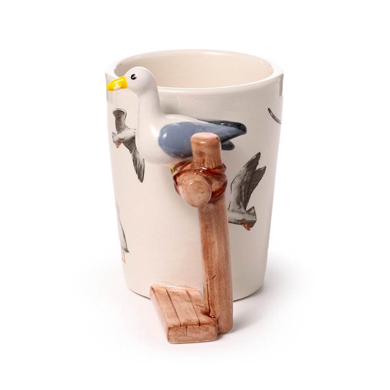 Seagull Buoy Ceramic Shaped Handle Mug - Gift Arch