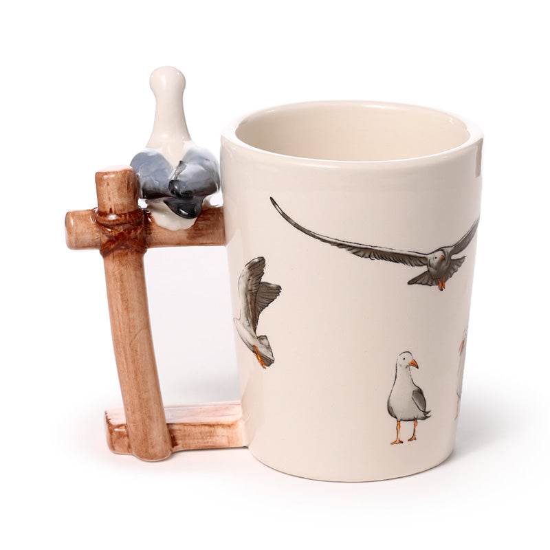 Seagull Buoy Ceramic Shaped Handle Mug - Gift Arch