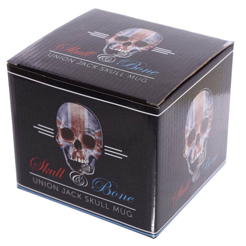 UK Flag Skull Head Ceramic Shaped Mug - Gift Arch