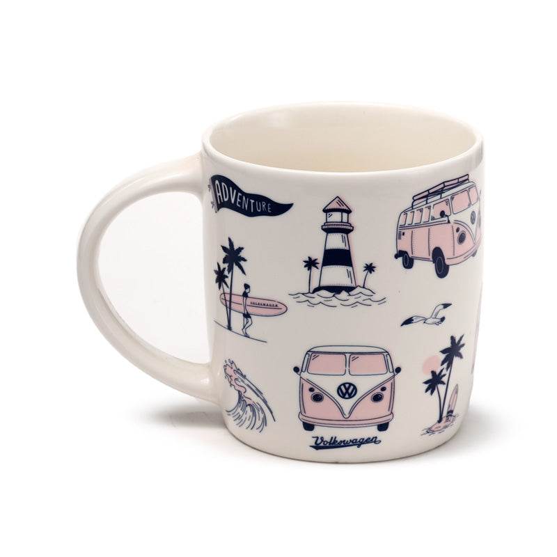 Volkswagen VW T1 Camper Bus Explore More Infuser Mug Set with Lid - Gift Arch