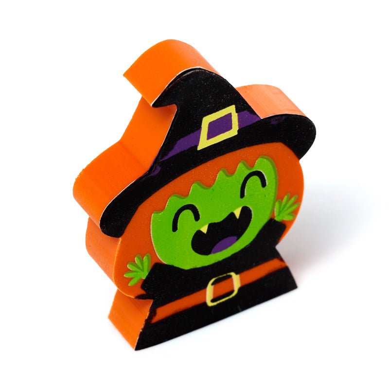Witch, Vampire & Pumpkin 3 Piece Eraser Set - Gift Arch