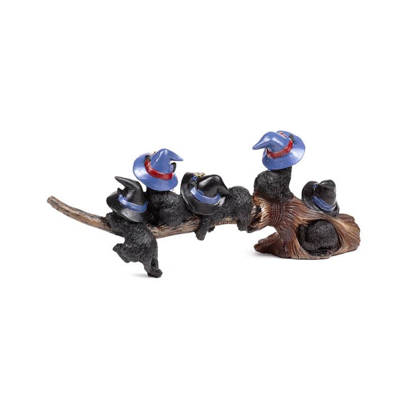 Witches Black Cat Playing on Broomstick - Gift Arch