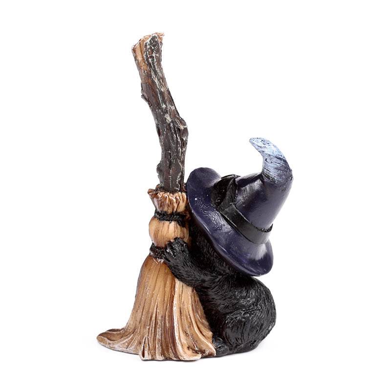 Witches Black Cat with Broomstick - Gift Arch