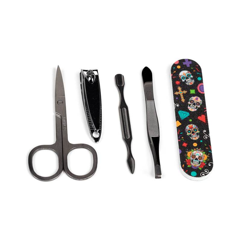 Day of the Dead 5 Piece Round Manicure Set - Gift Arch