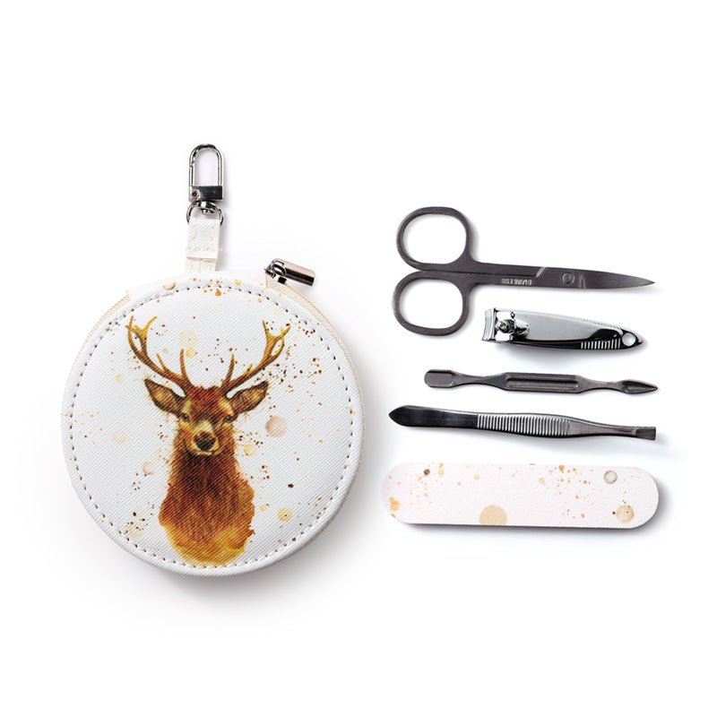 Jan Pashley Stag 5 Piece Round Manicure Set - Gift Arch