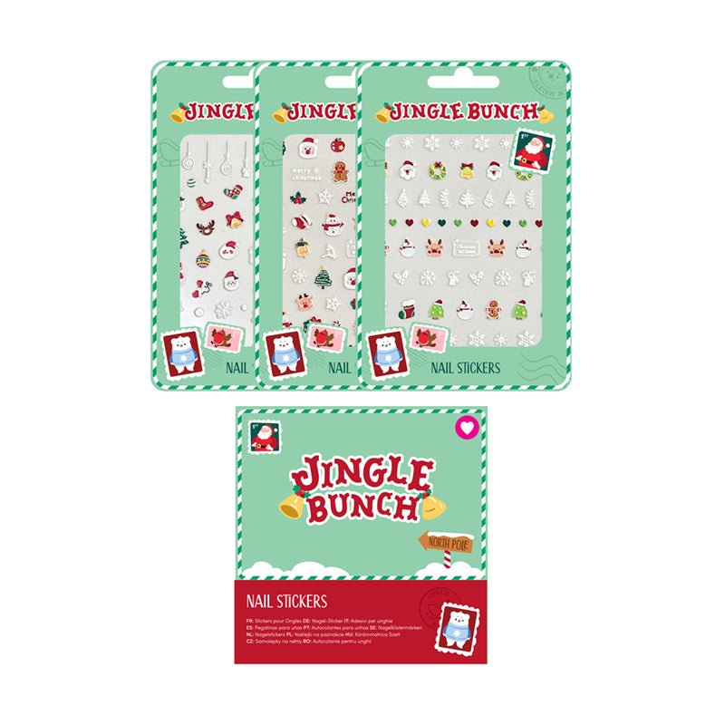 Jingle Bunch Christmas Self Adhesive Nail Stickers - Gift Arch