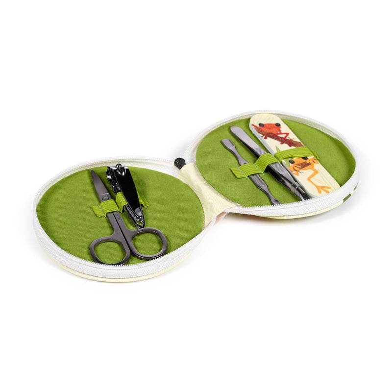 Tropical Frogs 5 Piece Round Manicure Set - Gift Arch