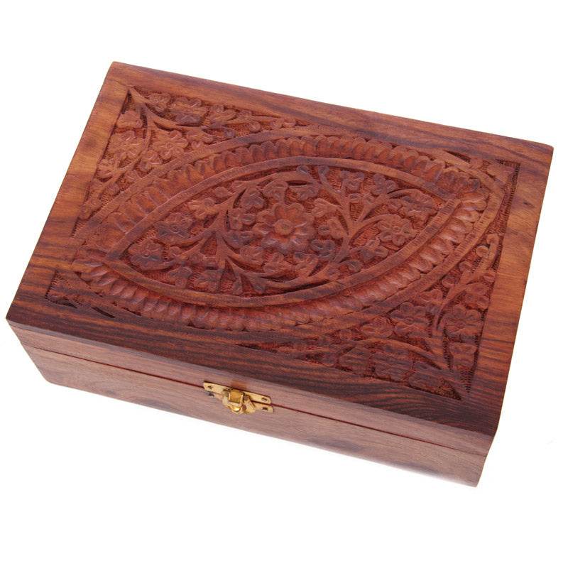 Sheesham Wood Essential Oil Box Design 1 (Holds 24 Bottles) - Gift Arch