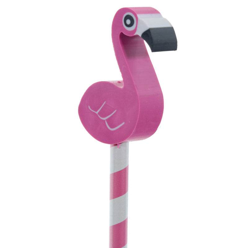 Flamingo Pinks & Pineapple Tropical Pencil & Eraser Topper - Gift Arch