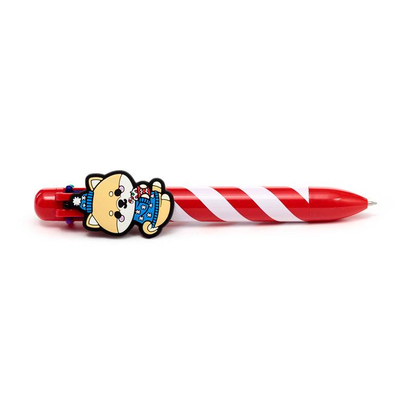 Christmas Adoramals Multi Colour Pen with Charm (6 Colours) - Gift Arch