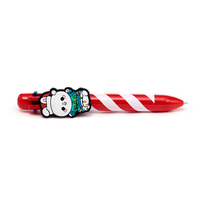 Christmas Adoramals Multi Colour Pen with Charm (6 Colours) - Gift Arch
