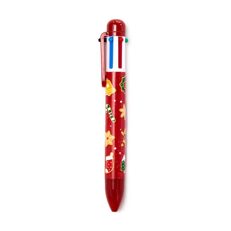 Christmas Baker Street Gingerbread Multi Colour Pen with Charm (6 Colours) - Gift Arch