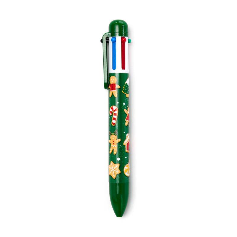 Christmas Baker Street Gingerbread Multi Colour Pen with Charm (6 Colours) - Gift Arch