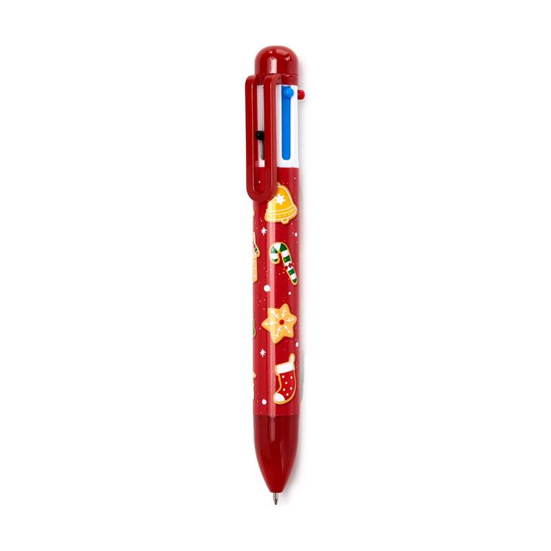 Christmas Baker Street Gingerbread Multi Colour Pen with Charm (6 Colours) - Gift Arch