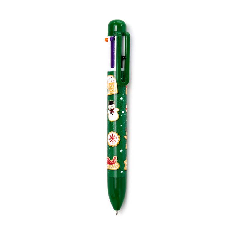 Christmas Baker Street Gingerbread Multi Colour Pen with Charm (6 Colours) - Gift Arch