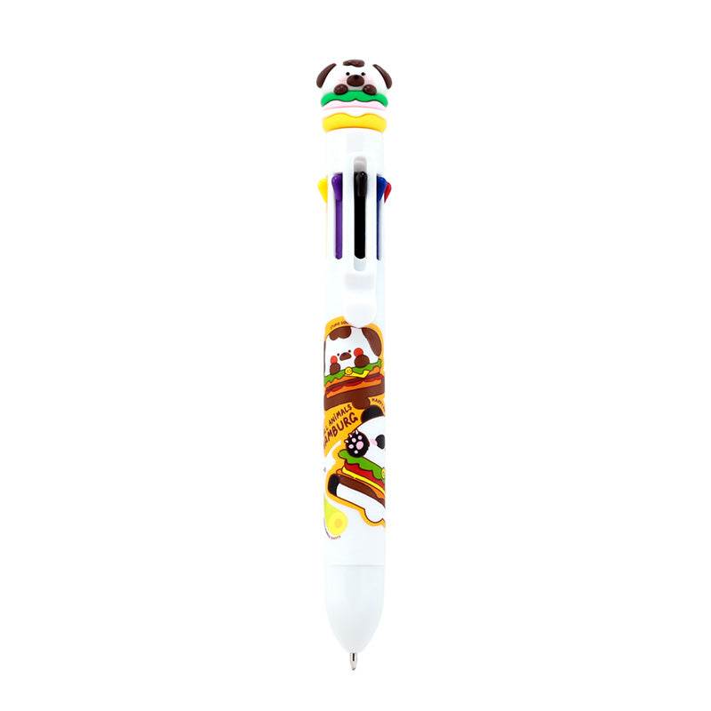 Cute Hamburger Multi Colour Pen with Topper (8 Colours) - Gift Arch