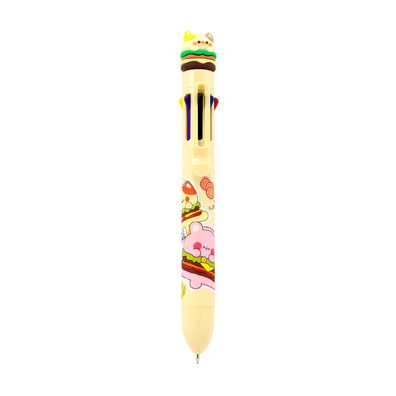 Cute Hamburger Multi Colour Pen with Topper (8 Colours) - Gift Arch