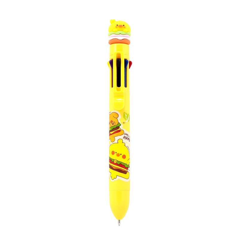 Cute Hamburger Multi Colour Pen with Topper (8 Colours) - Gift Arch