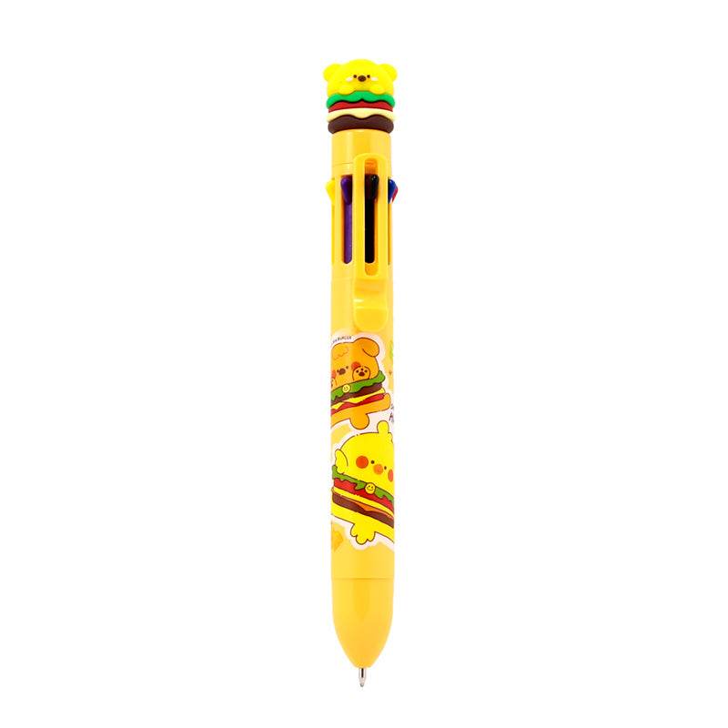 Cute Hamburger Multi Colour Pen with Topper (8 Colours) - Gift Arch