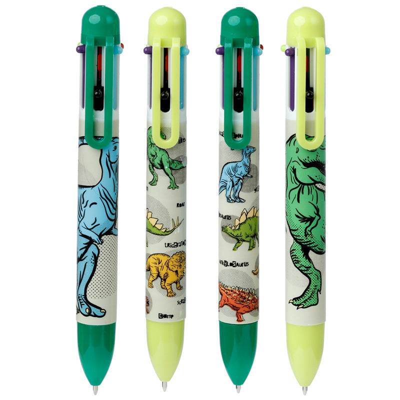 Dinosauria Multi Colour Pen (6 Colours) - Gift Arch