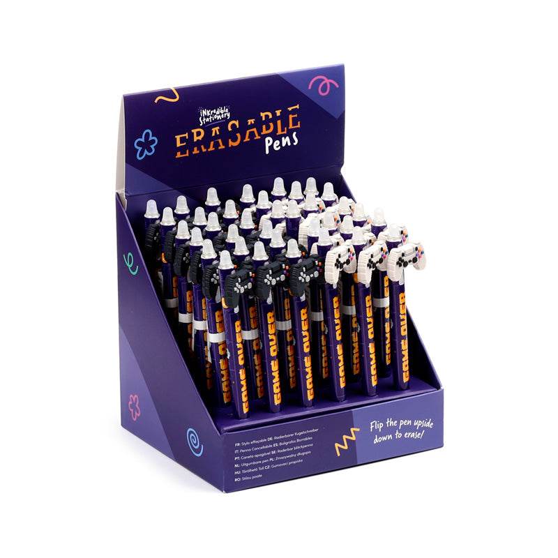Game Over Inkredible Erasable Pen with PVC Game Controller Topper - Gift Arch