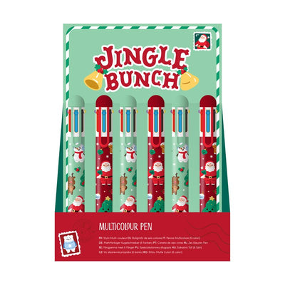 Jingle Bunch Christmas Multi Colour Pen (6 Colours) - Gift Arch