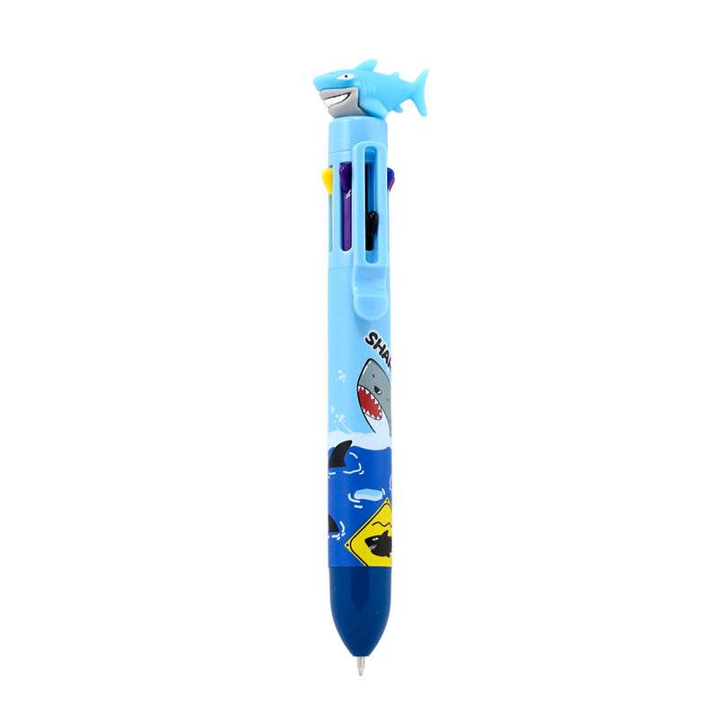 Shark Multi Colour Pen with Topper (8 Colours) - Gift Arch