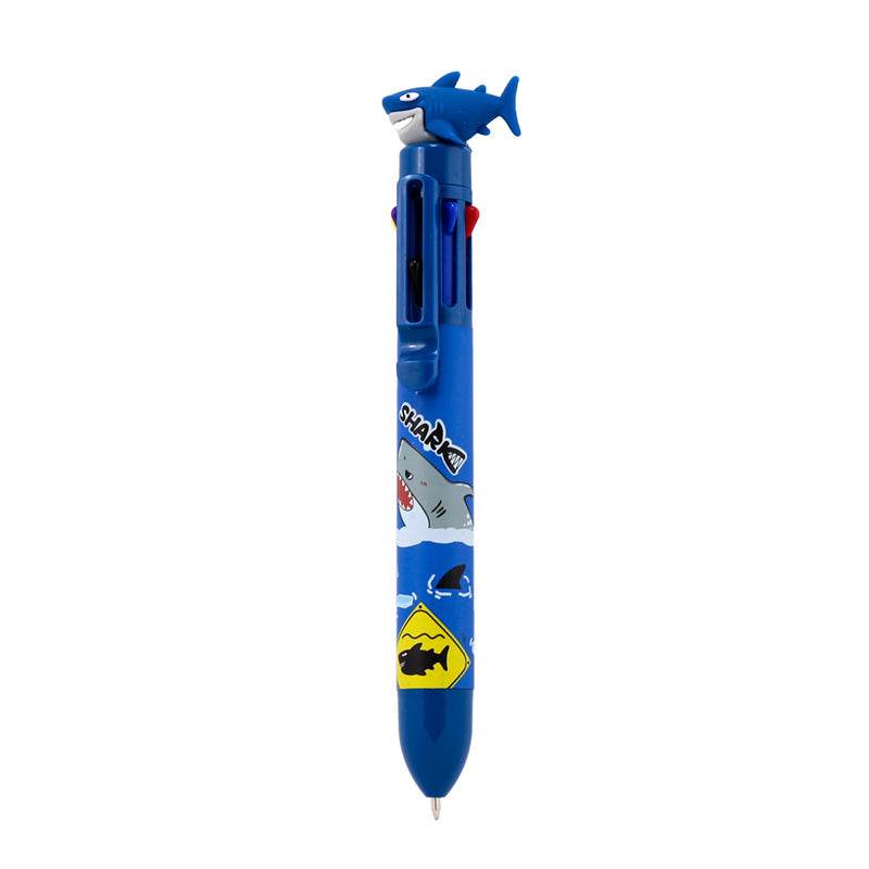 Shark Multi Colour Pen with Topper (8 Colours) - Gift Arch