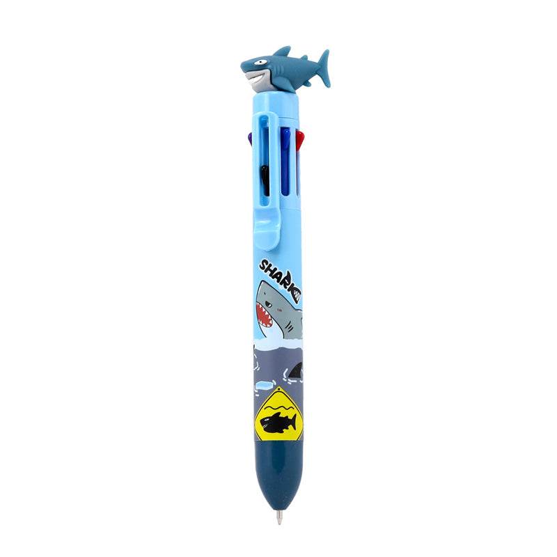 Shark Multi Colour Pen with Topper (8 Colours) - Gift Arch