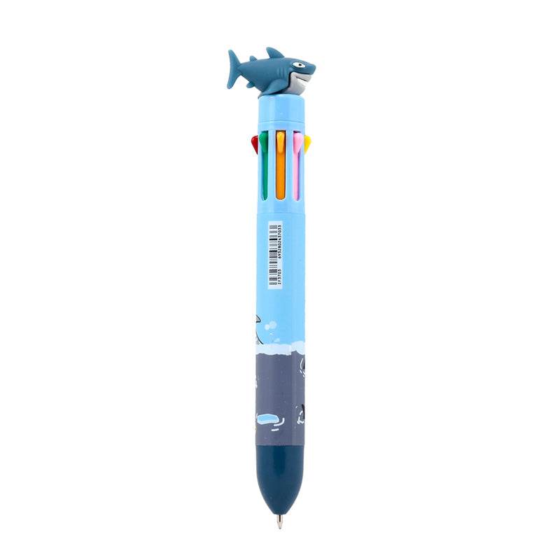 Shark Multi Colour Pen with Topper (8 Colours) - Gift Arch