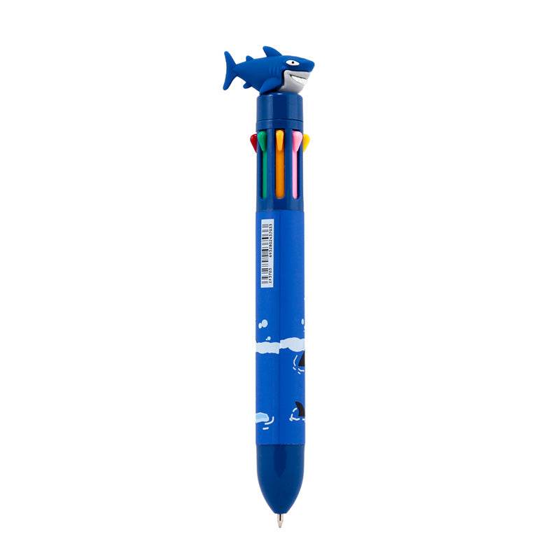 Shark Multi Colour Pen with Topper (8 Colours) - Gift Arch